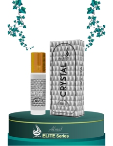 AL MAAS Crystal Premium Perfume Unisex en Roll-On de 6ml |   Aceite de Perfume de Larga Duración con Fragancia Fresca y Limpia para Hombres y Mujeres - Product Image 1
