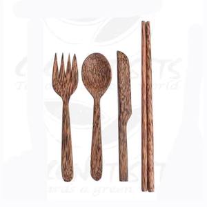 Ensemble de couverts à poignée en métal Couteau cuillère fourchette élégant de qualité supérieure Idéal pour la décoration de table à manger élégante Ensemble de 4 cadeaux à revêtement noir - Product Image 3