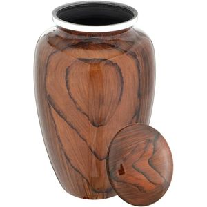 Urne de crémation finition grain de bois de cerisier cendres humaines urne commémorative adulte 200 pouces cubes adulte - Product Image 1