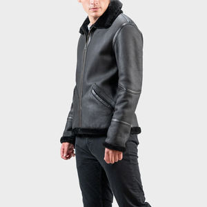 Chaqueta de bombardero de cuero con capucha de alta calidad/chaquetas de cuero para hombre/chaqueta de cuero de Pakistán personalizada y al por mayor - Product Image 3