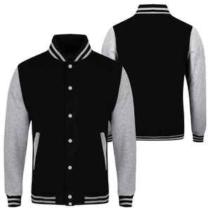 Men's Full Zipper <b>Baseball</b> Varsity <b>Bomber</b> <b>Jacket</b> Street Wear with Leather Sleeve CollegeBaseballjacket for men DDP Shipping - Product Image 3