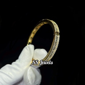 กำไลข้อมือเพชร VVS Moissanite กำไลข้อมือ925เงินและทองคำสีเหลือง10K กำไลเพชร unisex