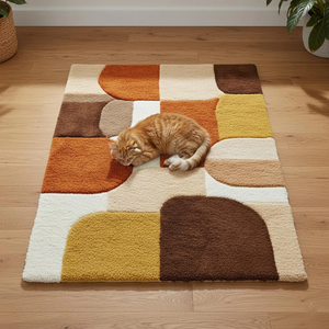 Wholesale Price Wool Indian Vintage Bohemian Rug | Authentic Hand Woven Soft Hand Knotted Area <b>Carpet</b> for Living Room - Product Image 3