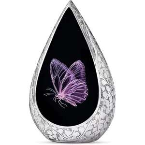 Hermosas urnas de lágrima para cenizas Cremación Funeral Human Memorial Burial Remain Metal Tamaño completo Tapa de tornillo Lágrima impermeable - Product Image 1