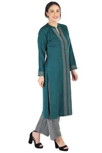ออกแบบถักผ้าขนสัตว์เดียว Kurti สำหรับผู้หญิงในอินเดียแบบดั้งเดิมสวมใส่ชุด