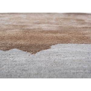 พรมถักมือลายนามธรรม Freedom Manchaha ทำจากขนสัตว์และไหมไผ่ สีเบจและสีน้ำตาล สำหรับตกแต่งบ้าน ห้องนั่งเล่น และทางเดิน-Les-1328 - Product Image 3