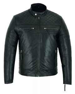 Veste Softshell en toile pour homme Classique Biker Racer Haute rue Hiver Respirant Écologique - Product Image 2