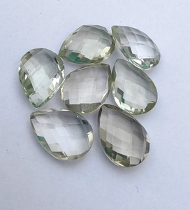 Naturel Vert Améthyste Poires Briolette forme Quartz Prasiolite Pierres Précieuses Pierres Lâches À Facettes En Gros Offres En Vrac Fabricant - Product Image 1