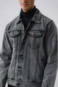 Veste en jean imperméable élégante pour homme 2025, confortable, respirante, décontractée pour l'automne et l'hiver, service OEM - Product Image 2