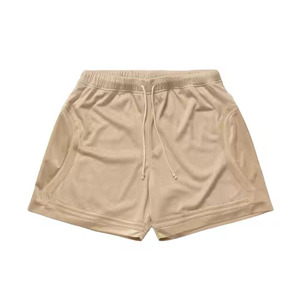 Pantalones cortos de malla para hombre de verano con logotipo personalizado OEM, pantalones cortos deportivos unisex con estampado de avión de poliéster transpirable para baloncesto y gimnasio - Product Image 5