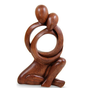 Musicien jouant de la flûte Sculpture Artisanat en bois figure articles d'ameublement pour la décoration intérieure - Product Image 5