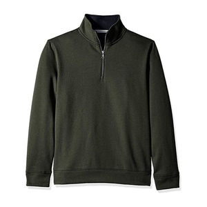 Custom 100% Cotton Quarter Zipper Winter <b>Sweater</b> with Embroidery Breathable <b>Fleece</b> Fabric Casual Fit - Product Image 4