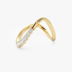 Bague en diamant torsadée 14 carats, best-seller 2026, or massif 14 carats, diamants naturels 0,30 carats, certifiée, bagues de luxe, Saint-Valentin - Product Image 4