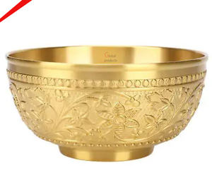 Cuenco de chocolate de forma redonda con acabado dorado de calidad superior para restaurante y bar de hotel - Product Image 5