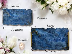 Bandeja de resina Premium Organizador hecho a mano de bajo costo para llaves Joyas y cosméticos Bandeja de resina de lujo con la mejor calidad - Product Image 3