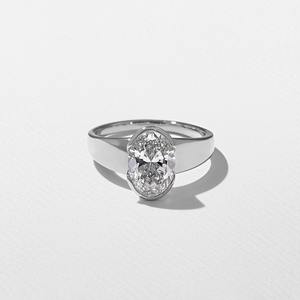 Bague de fiançailles de luxe 2 carats Moissanite VVS2 clarté ronde taille brillante en argent sterling pour les femmes exportation en gros - Product Image 5