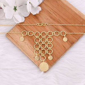 Collar de Cadena Ajustable con Colgante de Estilo Bohemio, Chapado en Oro Amarillo, para Fiestas, Personalizable al por Mayor - Product Image 5