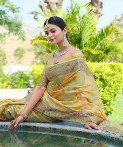 Bollwood-broche de tela Lyra para mujer, broche colorido con impresión Digital, ideal para usar, fiesta, boda, India - Product Image 5