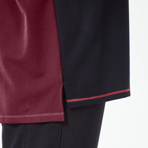 OEM/ODM 100% coton épaule tombante col rond point de contraste couleur bloc T-Shirts à manches courtes léger Gym Wear T-shirt pour hommes - Product Image 2