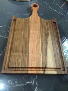 Tabla de cortar de bloque de carnicero de madera grabada personalizada apta para lavavajillas con instrucciones de cuidado para cortar - Product Image 5
