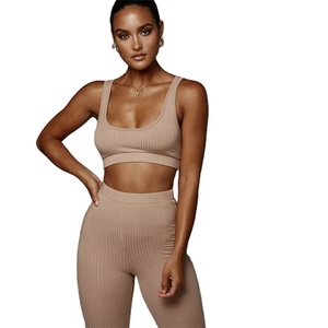 2022 Summer New Arrivals Ladies Top Short Set Sports Gym Wear High Waisted Scrunch Butt Yoga Leggings <b>Tight</b> Casual Dresses - Product Image 1