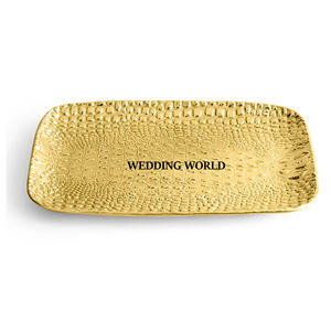 Plateau à chocolat en métal rectangulaire nouveauté plateau à chocolat fait à la main brillant poli nouveau plateau à chocolat - Product Image 2