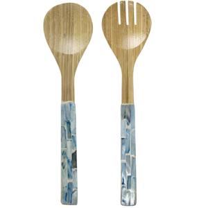 Cuillères en bois et en résine écologiques au meilleur design, ustensiles de cuisine naturels polis pour les cadeaux de fête à bas prix - Product Image 1