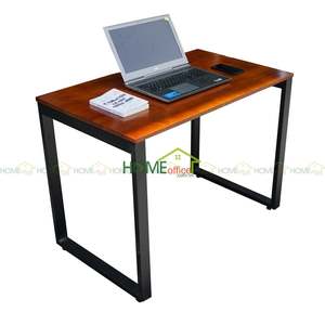 Expandable & <b>Extendable</b> Reddish-Brown Rubber <b>Wood</b> <b>Table</b> with Iron Legs (1m X 60cm 25x50mm Assembly Required) - Product Image 4