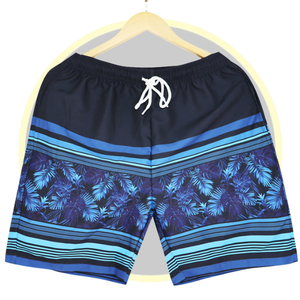 Short de bain personnalisé pour hommes Design fendu Vêtements de plage à séchage rapide imprimé désert et céleste Short d'été en polyester avec taille élastique - Product Image 4