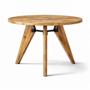 MIA Solid Mango Wood <b>Foldable</b> 6-Seater <b>Dining</b> <b>Table</b> | Japandi Minimalist Design | Natural Handmade Home Furniture Villa | 3-Year - Product Image 4