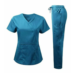 Gommages d'hôpital anti-bactériens unisexes personnalisés séchage rapide extensible uniformes d'allaitement médical Logo inclus pour les soins de santé - Product Image 2
