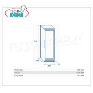 Vinoteca Eléctrica de Acero Inoxidable para 78 Botellas, 1 Puerta de Vidrio, Rango de Temperatura de +7/+18 °C, Modelo TW400 para Uso Doméstico Integrado - Product Image 2