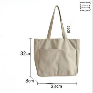 Bolsas de lona de algodón orgánico respetuosas con el medio ambiente personalizadas, nuevo estilo reciclable impreso con logotipo en blanco - Product Image 6