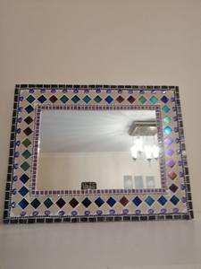 Espejo de mosaico rectangular, espejo de mosaico rosa, espejo de mosaico púrpura - Product Image 2