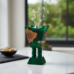 Quemador de incienso bakhoor de madera de resina Premium hecho a mano con diseño natural para spa de Yoga de oración tradicional y uso diario tranquilo - Product Image 3