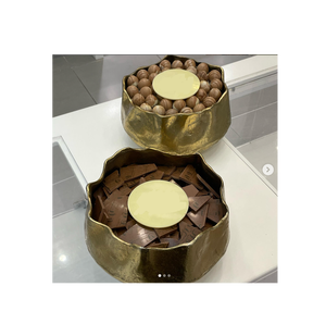 Tazón para Servir Chocolate de Metal Hecho a Mano, Ecológico, de Primera Calidad, Pulido en Oro, Moderno y Lujoso para Fiestas y Decoración del Hogar - Product Image 3