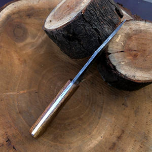 Cuchillo de caza de acero de Damasco de tamaño personalizado hecho a mano con mango de madera de hueso de camello de primera calidad compatible con OEM - Product Image 4