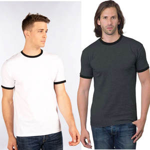 T-shirt unisexe à col rond en coton 100% tricoté pour événements et promotions, pour Level & Bella + Canvas Retro Ringer Tee - Product Image 1