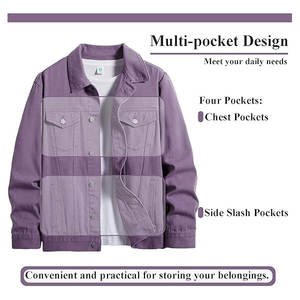 Chaqueta de mezclilla de invierno para hombre de alta calidad de tendencia superior Mejor estilo Tamaño regular Hecho de buen material Chaqueta de mezclilla de la mejor calidad para hombres - Product Image 3