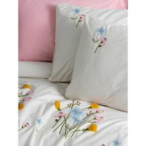 Delbin Rose Coton Boîte Brode Ranforce Double Housse de Couette Ensemble Élégant Rose Housse de Couette Ensembles - Product Image 3