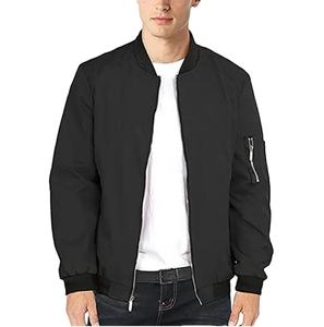 Blouson d'aviateur à fermeture éclair OEM nouvelle mode pour hommes blouson d'aviateur personnalisé en tissu polyester respirant pour hommes - Product Image 3
