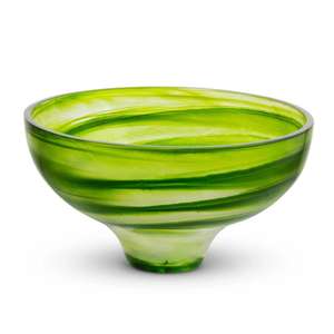 Salads Bowl Green Glass Resin Bowl, <b>Knitting</b> Resin <b>Storage</b> Bowl,Green and Gold Floral Shaped Glass Small Bowls - Product Image 3