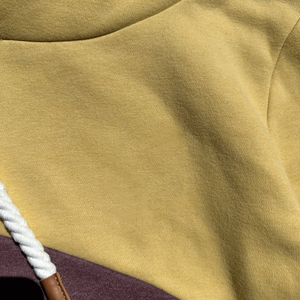 Sudadera con capucha de bloque de color dorado informal para mujer, ropa de calle, Sudadera con capucha y cuello de lana de algodón transpirable, Top - Product Image 6