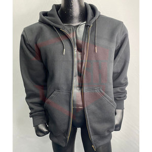 Sweat à capuche unisexe noir surdimensionné en molleton pour homme, impression numérique, écologique, thermique, hiver, vente en gros - Product Image 4