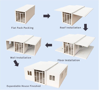 Maison conteneur extensible prête à être expédiée, fabrication en usine, maison modulaire portable, maison mobile, maison préfabriquée, mini-maison préfabriquée