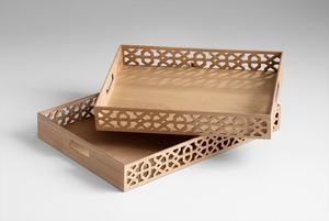 Bandeja de Servicio Artesanal de Madera y Metal con Diseño Moderno para Bebidas Calientes, Café, Té y Sopas, Protege los Muebles - Product Image 6