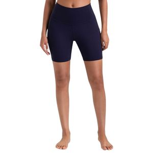 Femmes couleur noire sans couture Gym Fitness entraînement Yoga Shorts taille haute séchage rapide Scrunch bout à bout Leggings solide Yoga Shorts - Product Image 6