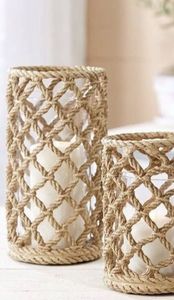 Panier de jardinière en rotin Design fabriqué à la main décoration intérieure et de balcon Pots de fleurs Mini conteneurs de plantes - Product Image 3