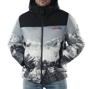 Blouson matelassé à capuche entièrement zippé pour homme, tendance du moment, streetwear d'hiver, fabriqué en matière de haute qualité. - Product Image 1
