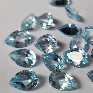 Topacio azul cielo natural corte mm Pera facetada 5x8mm-Pera Topacio azul cielo Suelto - Product Image 1